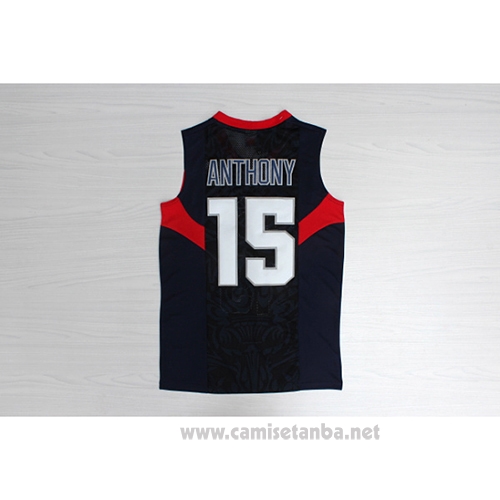 Camiseta USA 2008 Anthony #15 Azul